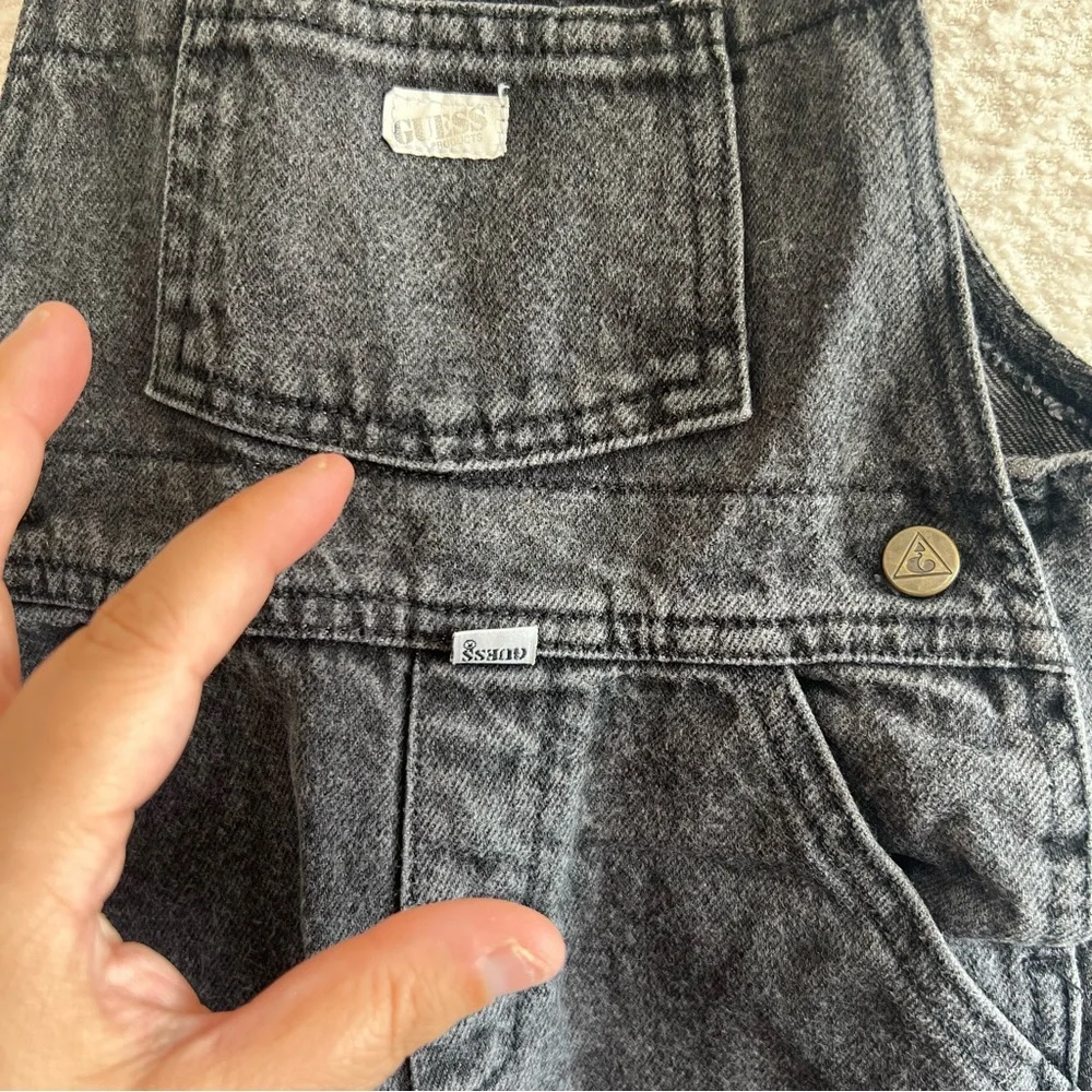 Guess Vintage Retro Black Denim‎ Overalls Toddler 80s/90s Size 3 Years
